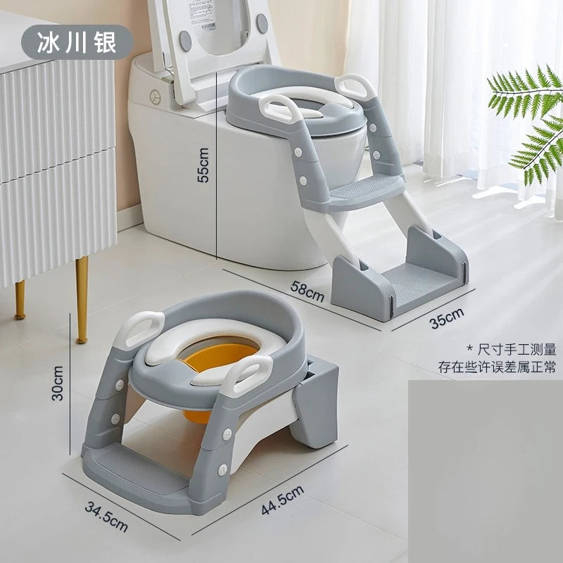 2 In 1 Toilet Potty Training Seat With Step Stool Ladder And Urinal, Safe & Comfortable Potty Chair Withadjustable Height.