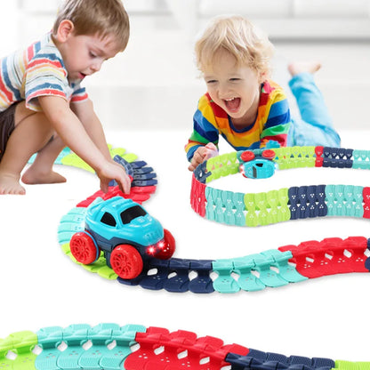 LED Flexible Racing Track Car Set