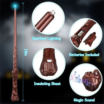 Light-Up Wizard Wands with Sound - 10 Piece Set