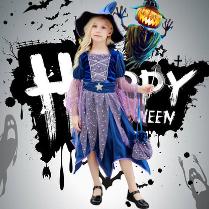 Halloween Witch Costume Dress for Girls