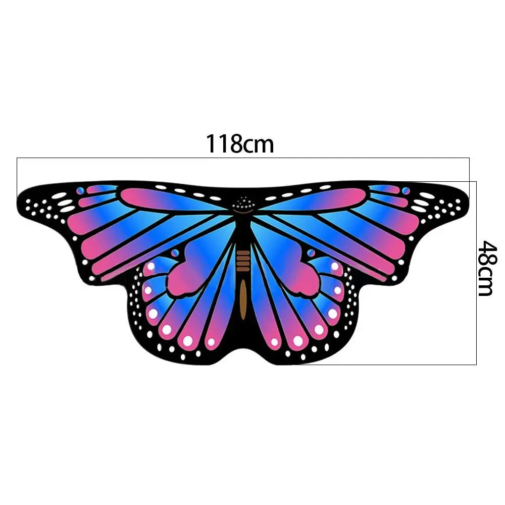 Kids Butterfly Wings Shawl Costume Cape