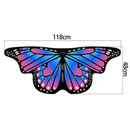 Kids Butterfly Wings Shawl Costume Cape