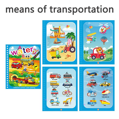Reusable Magic Drawing Book for Kids with Pen Montessori Early Education Water Coloring Toy for Children Gift Water Drawing Book