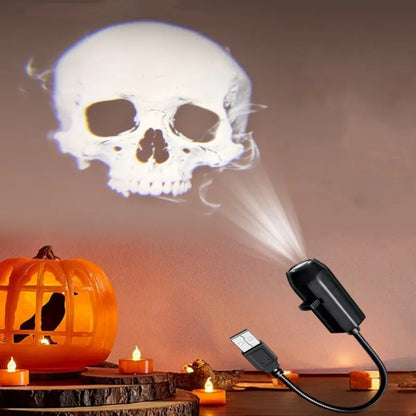 USB Halloween Projector Light with Ghost & Skull Patterns