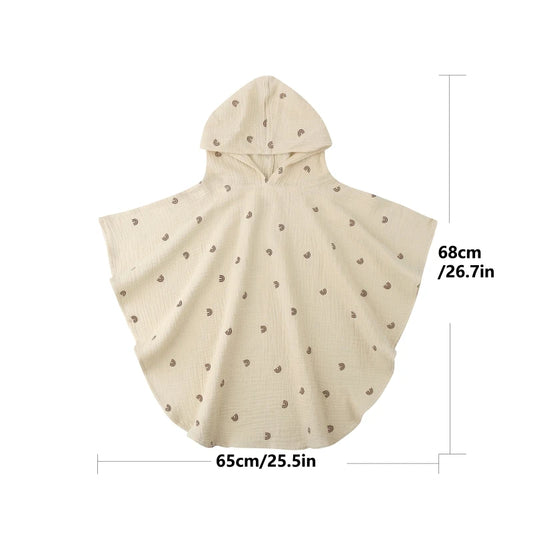 Baby Hooded Bath Towel for Infant Boy Girl Breathable Swaddle Wraps Warm Shower Towel Comfortable Quick-Drying Bathrobe