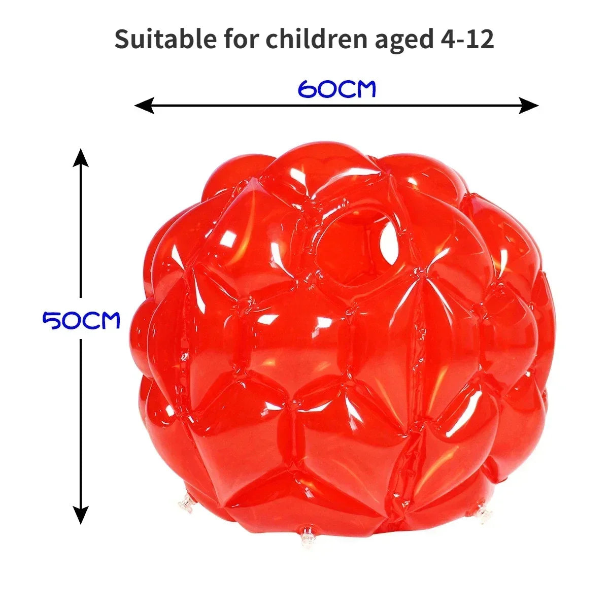 60cm Bubble Ball Human Inflatable Collision Game PVC Durable Buffer Ball Outdoor Activity Toy for Family Party Kids Game Toys