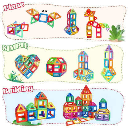 Magnetic Magnetic Toys for Boys Girls Magnetic Blocks Building Set for Toddlers Educational Toys Kids DIY Montessori Gifts