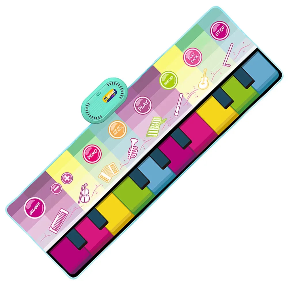 Kids Musical Piano Mat Toddlers Floor Keyboard Dance Mat with 8 Animal Sounds Baby Mat Musical Carpet Educational Toy Kids Gifts