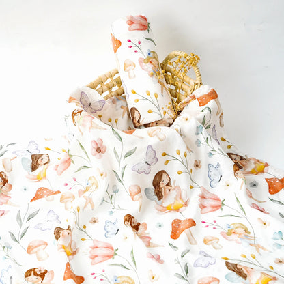HappyFlute New One Piece Digital Print  Bamboo Cotton 2 Layers Super Soft Muslin Swaddle High Quality Wrap For Newborn Blanket