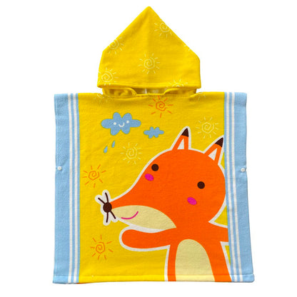 Baby Stitch Bath Towel Children Hooded Cape Cloak Boy Girl Cartoon Swimming Beach Towel Toddler Robes Lilo & Stitch Bathrobes