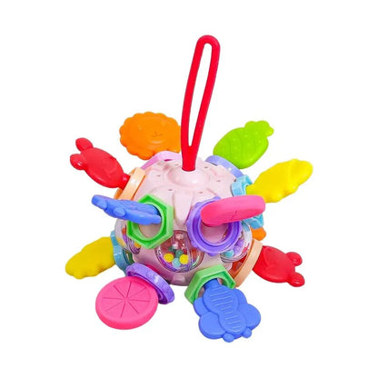 Baby Hand Ball Newborn Early Education Manhattan Grip Training Baby Rattle Gnawing Teether Rubber Ball Educational Children's To