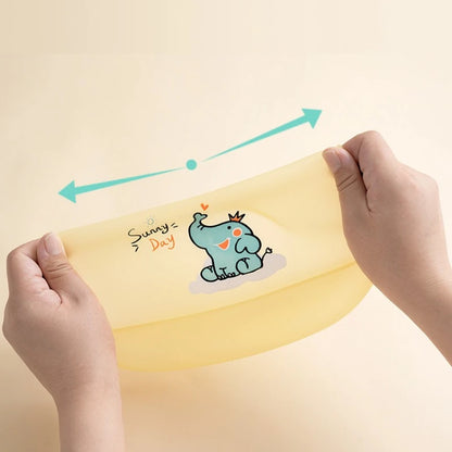 Waterproof Baby Bibs Baby Stuff Cute Cartoon Animal Printed Kids Bib Girl Boy Adjustable Soft Silicone Bib Baby Feeding Stuff