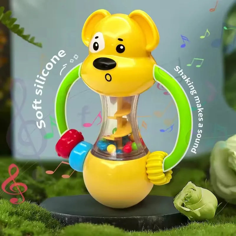Soft Baby Grasping Ball Rattles with Bell Ball Early Education Educational Sensory Toy Random Color