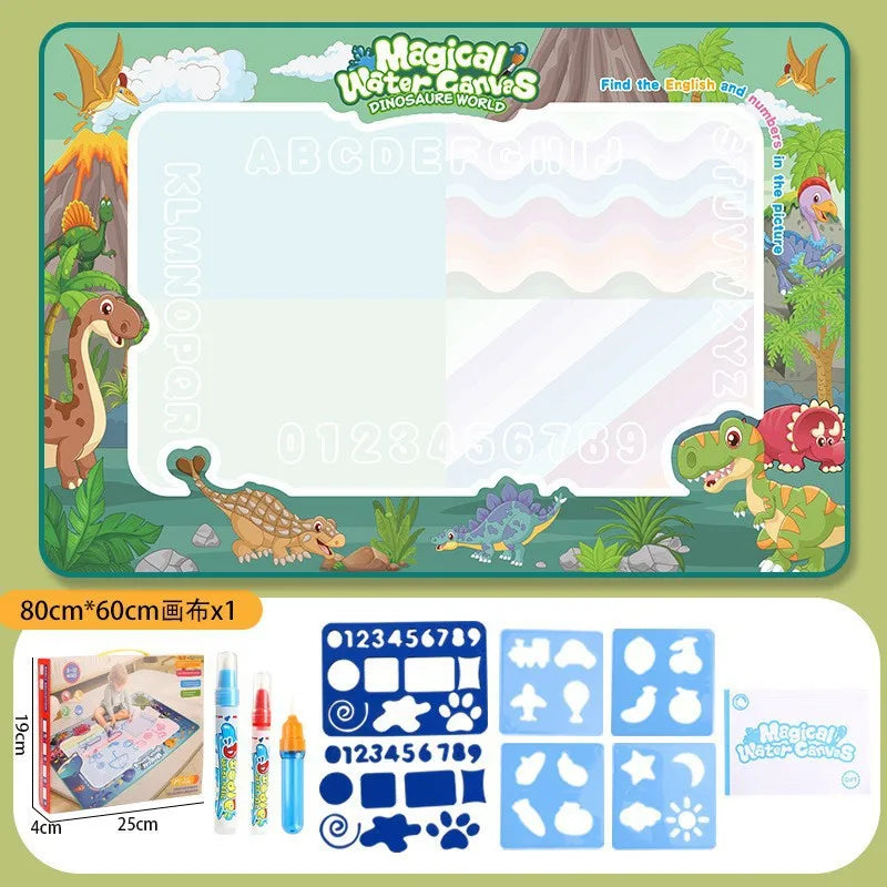 100x80CM Magic Water Drawing Mat with Reusable Magic Pens Montessori Painting Board for Doodling Educational Toys and  Gifts