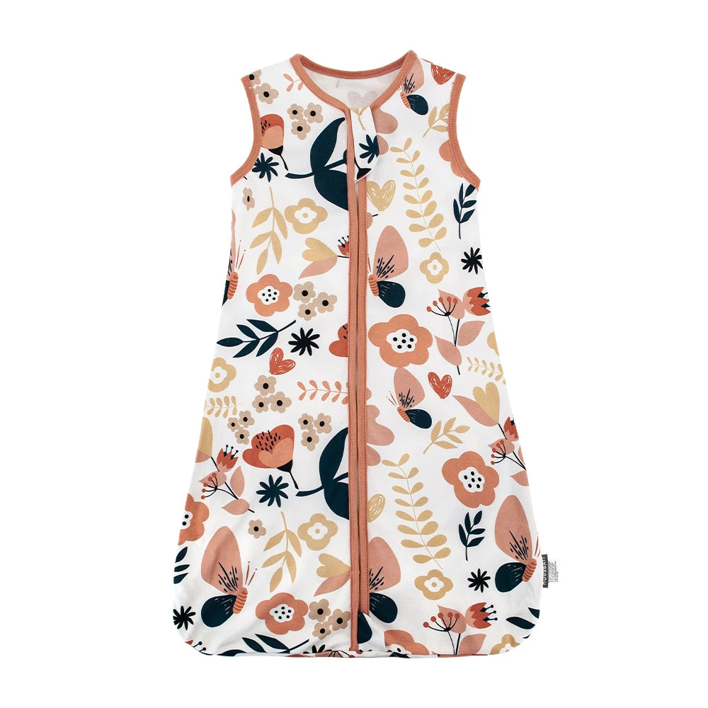 Baby Sleeping Bag 3-18 Months Summer Thin Kids Sleepwear Flowers For Girls Baby Sleepsacks 100% Cotton Anti-Kick Blanket