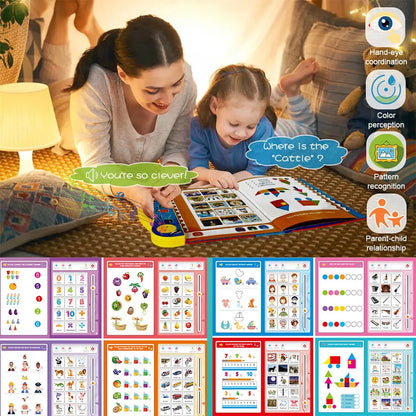 Interactive Electronic Learning Books with Pen, Multi-theme Sound Books for Kids, Music & Speaking  Educational Toys