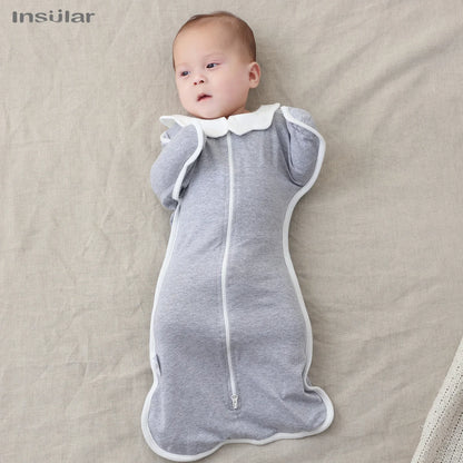 Newborn Baby Sleeping Bag Raised Hand Anti-shock Cotton Sleepsack Baby Swaddle Blanket  Anti Startle JumpItems Blanket Baby Item