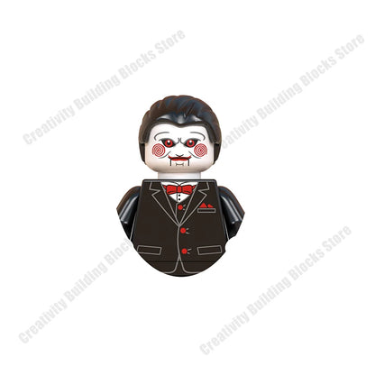 Mini 3D Halloween Figures Building Block Toy Set