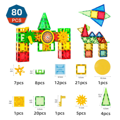 Romboss Magnetic Building Blocks Set Magnetic Sheet Construction Building Puzzle Tiles Boys Girls Children Montessori Toys Gifts