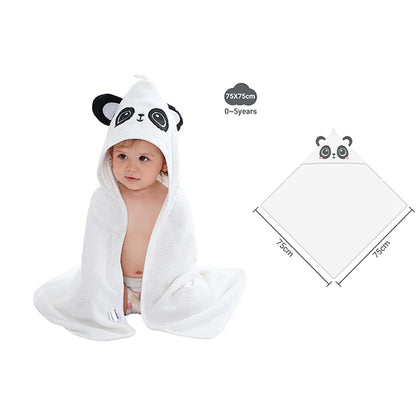 MICHLEY Lion Bamboo Baby Bath Towel Hooded Newborn Cute Cartoon Toddler Infant Bathrobe Shower Unisex For Kids Girls Boys 0-5T