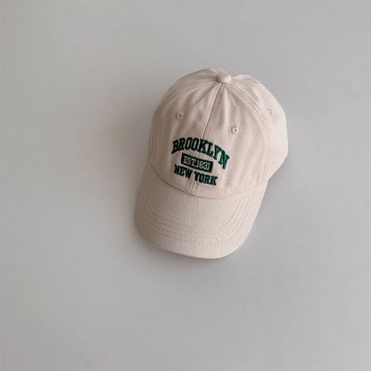 Letter Embroidery Baby Baseball Cap Solid Color Adjustable Toddler Boys Girls Snapback Hat Casual Kids Cotton Duck Tongue Caps