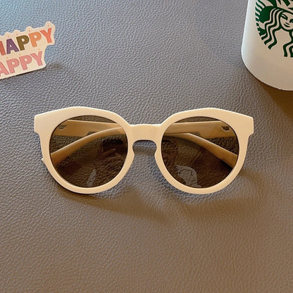 2025 New Kids Cute Checker Panel Color Round UV400 Sunglasses Baby Girls Outdoor Sun Protection Sunglasses Children Sun Glasses