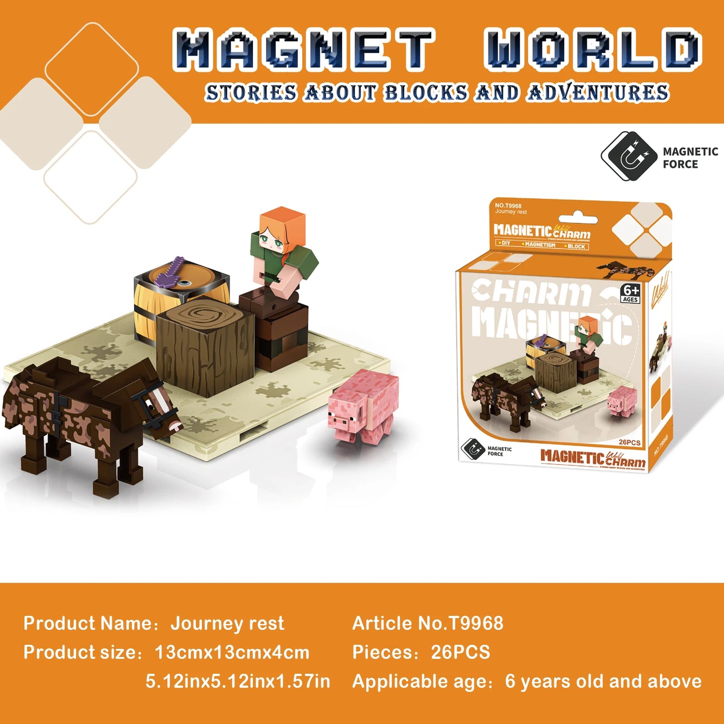 3D My Magnetic Building Blocks, DIY Learning Building Space Reasoning Toys, Birthday Gifts for Children over 6 Years Old