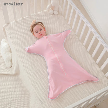 Insular Newborn Baby Girl Boy Anti-Startle Cotton Baby Wrap Receiving Swaddling Blanket