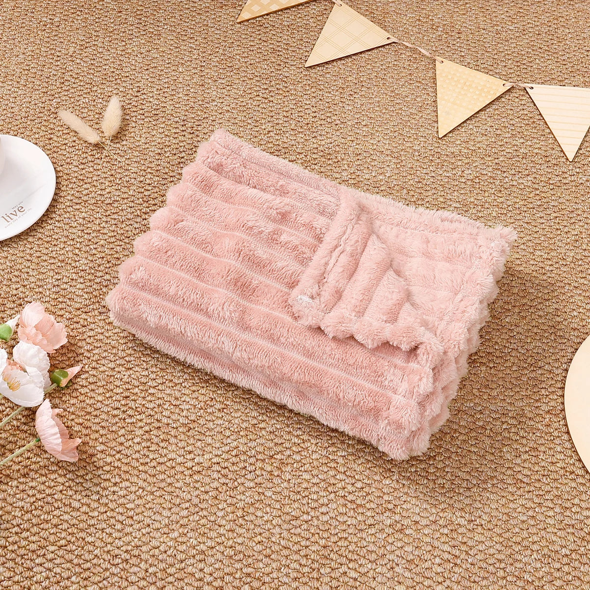 Elinfant Soft Cozy Baby Blanket For All Seasons Warm Baby Blanket Swaddle Blanket Air Conditioning Blanket Newborn Swaddle Wrap