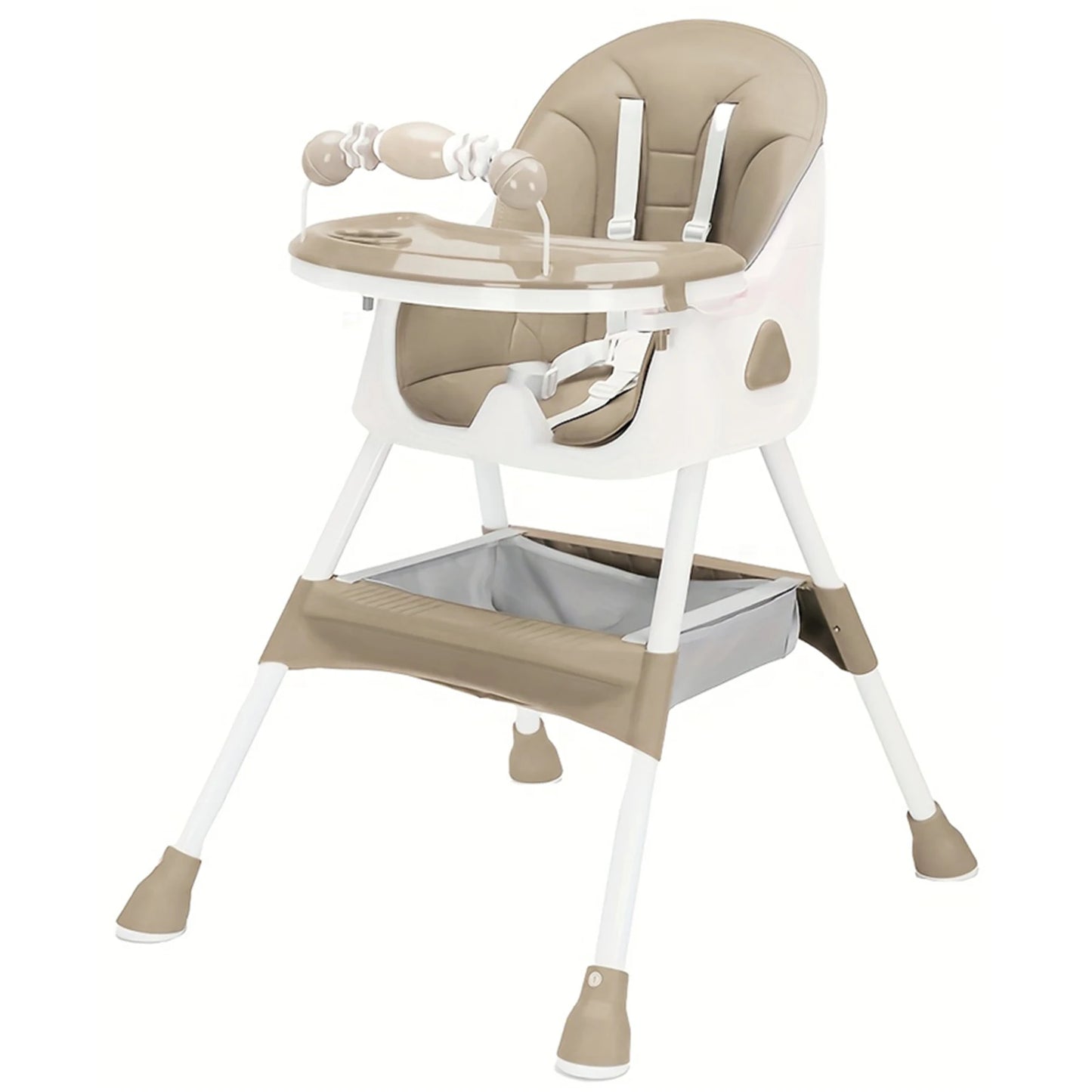 Foldable Baby High Chair 6 Months Plus, with Large Antislip Pad & Rack, Easy to Clean Feeding , E500