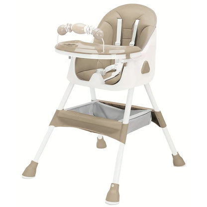 Foldable Baby High Chair 6 Months Plus, with Large Antislip Pad & Rack, Easy to Clean Feeding , E500