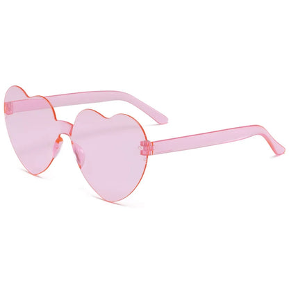Free shipping 2023 Candy color heart shape ocean personality Frameless Children's Sunglasses Fashion Candy Love Sunglasses