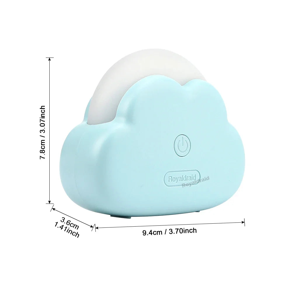 Hot Sales Cute Cloud Night Light Mini USB Wireless Adorable Cloud Shape LED Night Light For Bedroom Baby Children Creative Gift