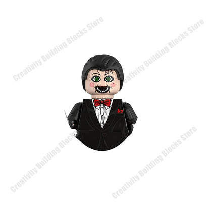 Mini 3D Halloween Figures Building Block Toy Set