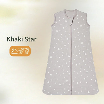Baby Sleeping Bag Newborn Baby Anti-shock Sleeping Bag Pajamas Baby Pajamas Light Zipper Crawling Suit Anti-kick Cartoon Animal