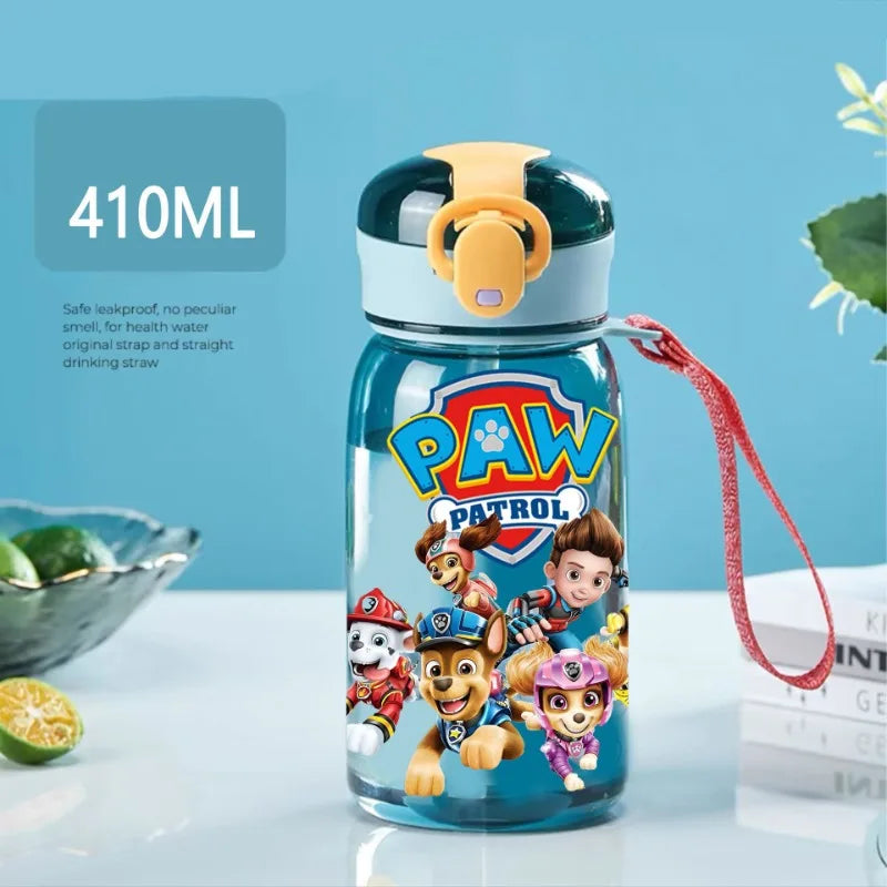 410ML Paw Patrol Water Cup Cartoon Large Capacity Outdoor Sports Water Cup Drinking Leakproof Water Bott Children's Gift