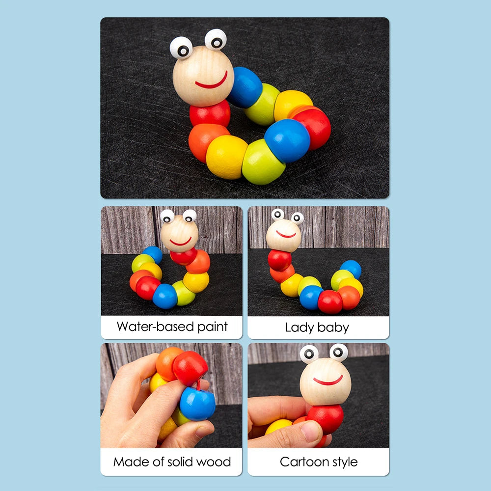 Montessori Baby Toys 9 in 1 Wooden Musical Set: Xylophone Rattle Drum Bell 3D Puzzles Sensory Learning Gifts for 0-12 Months 1-3