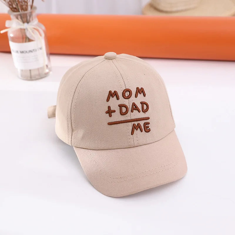Letter Embroidery Baby Baseball Cap Solid Color Adjustable Toddler Boys Girls Snapback Hat Casual Kids Cotton Duck Tongue Caps