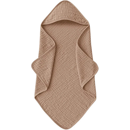 1PC Muslin Hooded Baby Towels Ultra-Soft Cotton Absorbent Baby Bath Towels with Hood for Newborn Baby Infant 30x30in