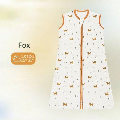 Baby Sleeping Bag Newborn Baby Anti-shock Sleeping Bag Pajamas Baby Pajamas Light Zipper Crawling Suit Anti-kick Cartoon Animal
