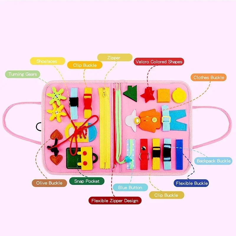 Montessori Busy Board Quiet Book for Kids