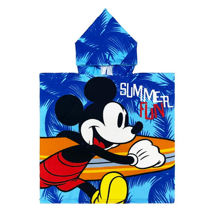 Baby Stitch Bath Towel Children Hooded Cape Cloak Boy Girl Cartoon Swimming Beach Towel Toddler Robes Lilo & Stitch Bathrobes