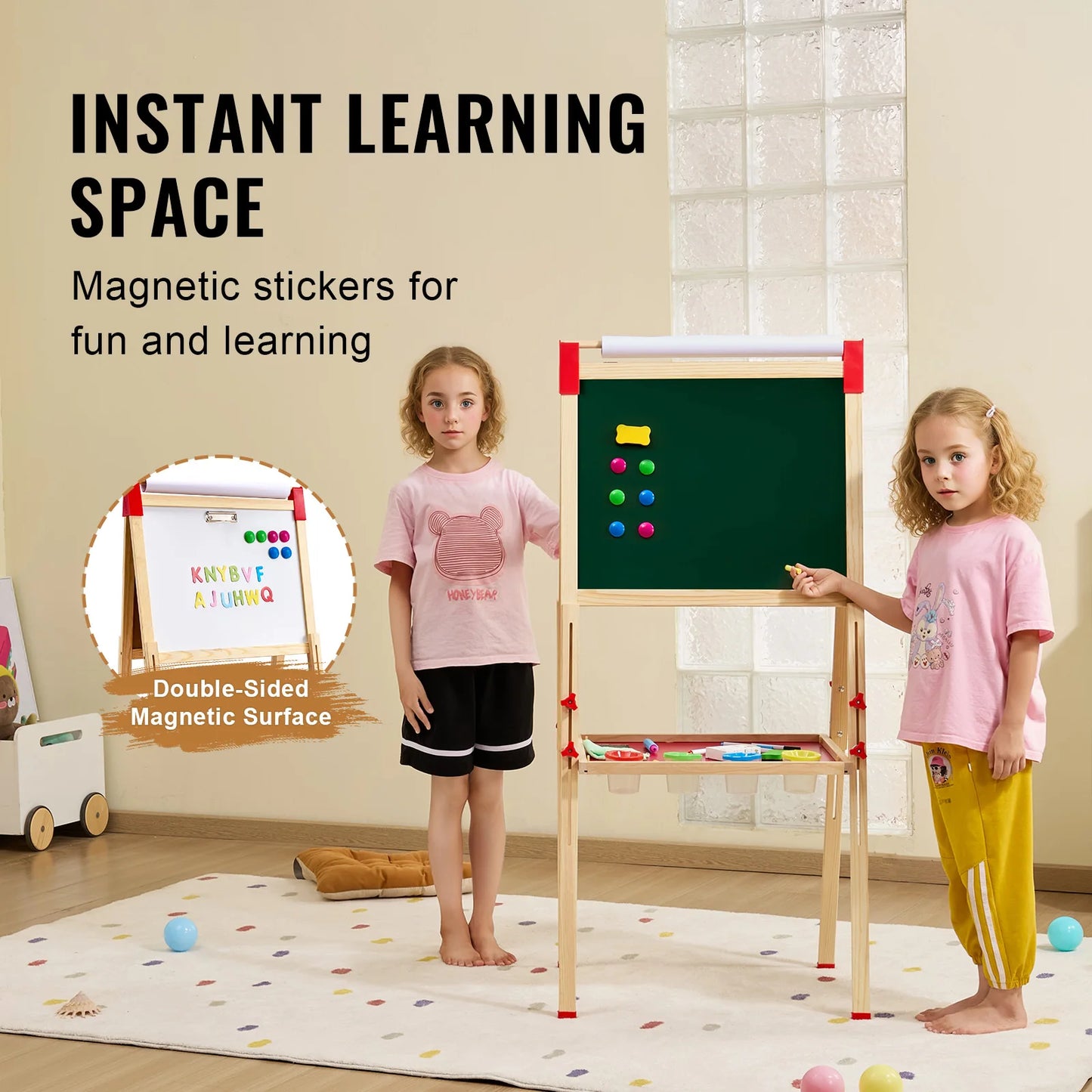 VEVOR 3-in-1 Kids Art Easel
