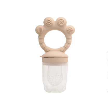2pcs Set Baby Fruit Feeder Cube food set Bear PAWS Ice fruits and vegetables food box set body silicone baby meat puree