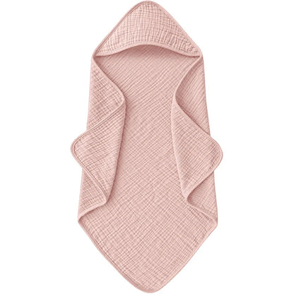 1PC Muslin Hooded Baby Towels Ultra-Soft Cotton Absorbent Baby Bath Towels with Hood for Newborn Baby Infant 30x30in