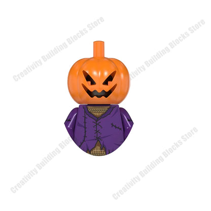 Mini 3D Halloween Figures Building Block Toy Set