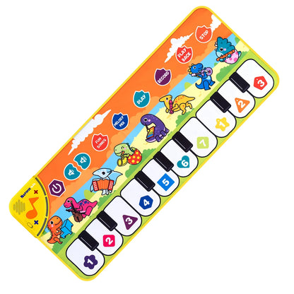 Kids Musical Piano Mat Toddlers Floor Keyboard Dance Mat with 8 Animal Sounds Baby Mat Musical Carpet Educational Toy Kids Gifts