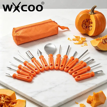 Halloween Pumpkin Carving Tool Set with Stainless Steel Blades