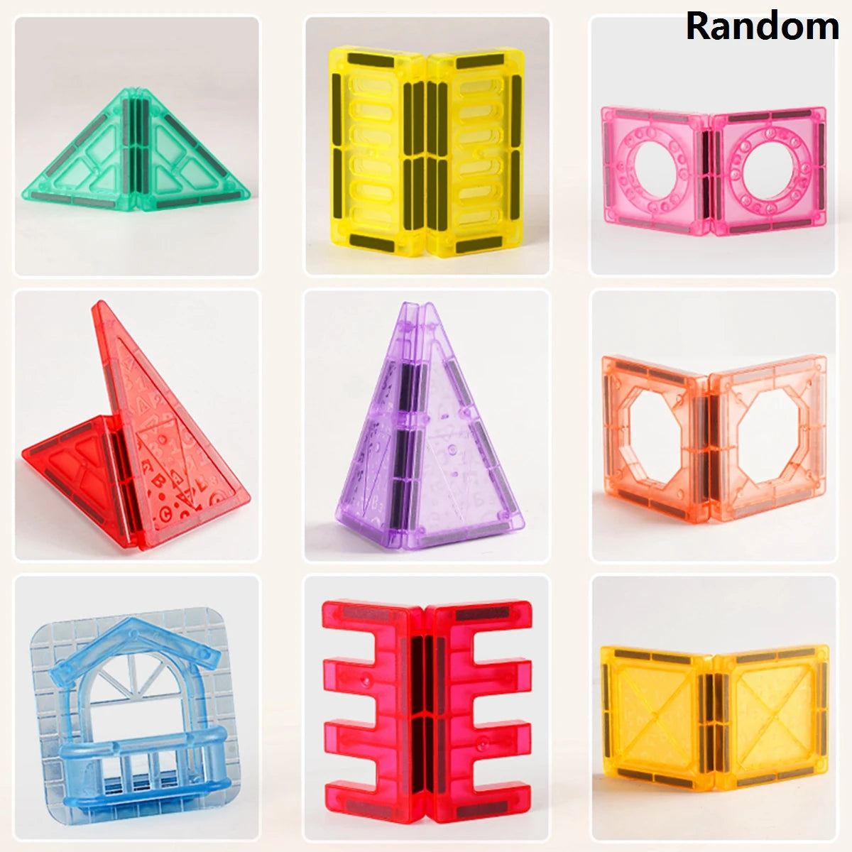 Colorful 3D creative educational magnetic brick building blocks, children's DIY fine motor skills magnetic pieces, suitable for