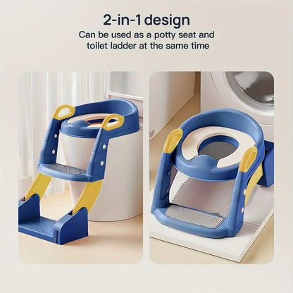 2 In 1 Toilet Potty Training Seat With Step Stool Ladder And Urinal, Safe & Comfortable Potty Chair Withadjustable Height.